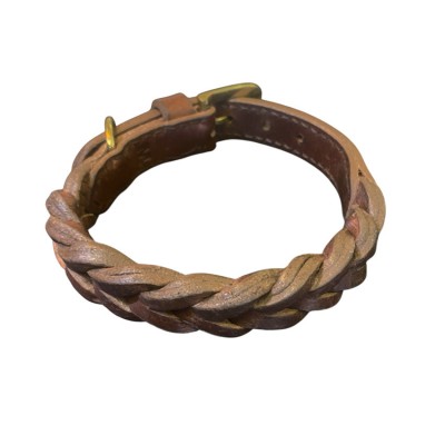 HUBERTUS dog collar cognac, danish design