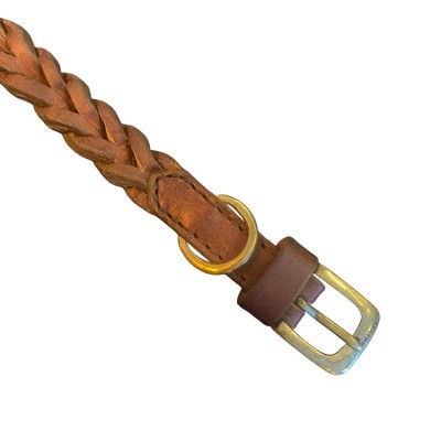 HUBERTUS dog collar cognac, danish design
