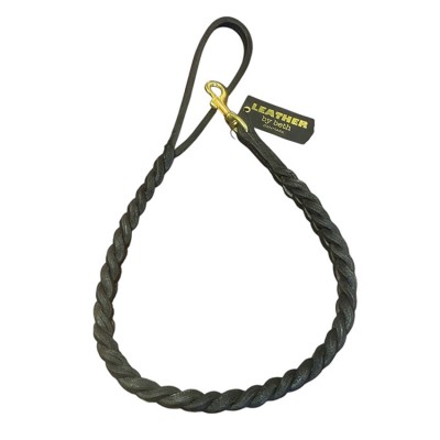 HUBERTUS hundeline, sort læder, dansk design