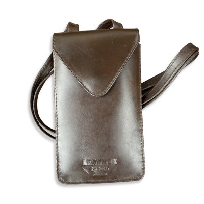 Citywalk mobile bag, dark brown hardshell-leather