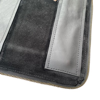 Knife case in black leather, danish design