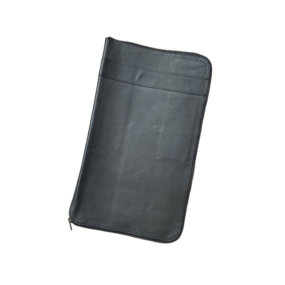 Knife case in black leather, danish design