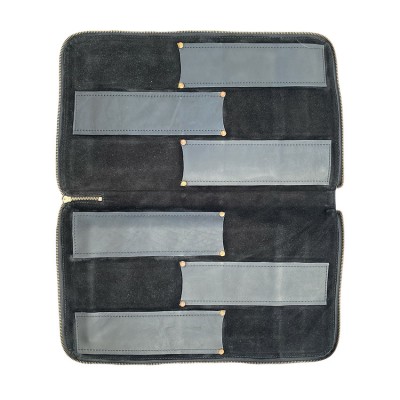 Knife case in black leather, danish design