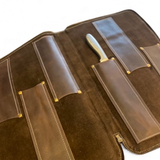 Messertasche, Cognac Leder,...