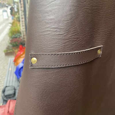 Apron in dark brown leather, INTRODUCTION price