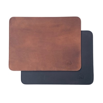 Leather placemats, brown with H.C. Andersen swan