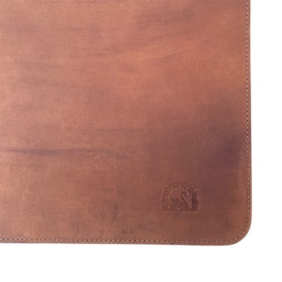 Leather placemats, brown with H.C. Andersen swan