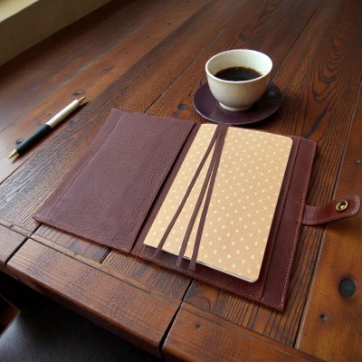 HILTON Bullet Journal in Cashmere leather