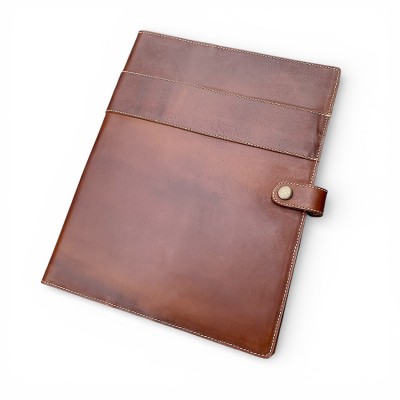 A4 læder-cover & journal i cognac, dansk design