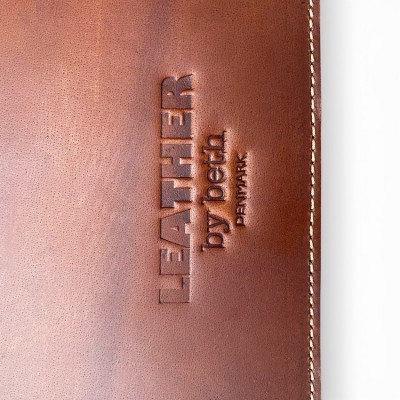 Hunting journal cover, cognac