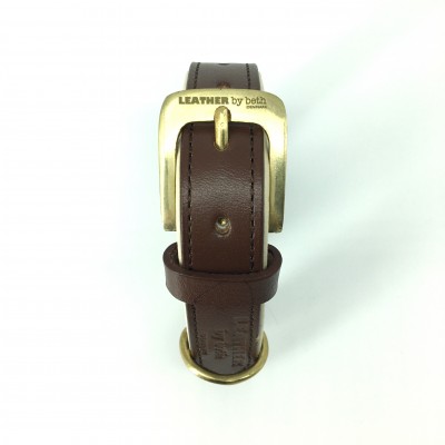 Citywalk dog collar cognac/créme, danish design
