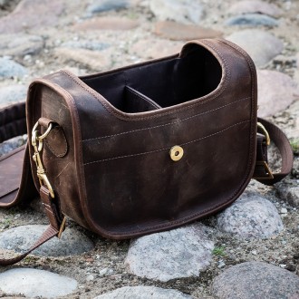 LEATHER by beth BLIXEN cartridge bag... -exclusive CRAZY HORSE leather