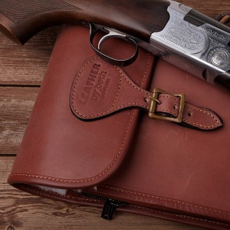 LEATHER by beth • Schrotflinten & Riffel-Waffentaschen  aus Crazy Horse & Cashmere Grain-Leder